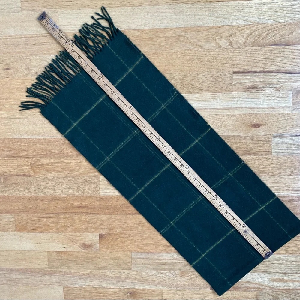 Nordstrom Cashmere Plaid Scarf in Green and Yellow